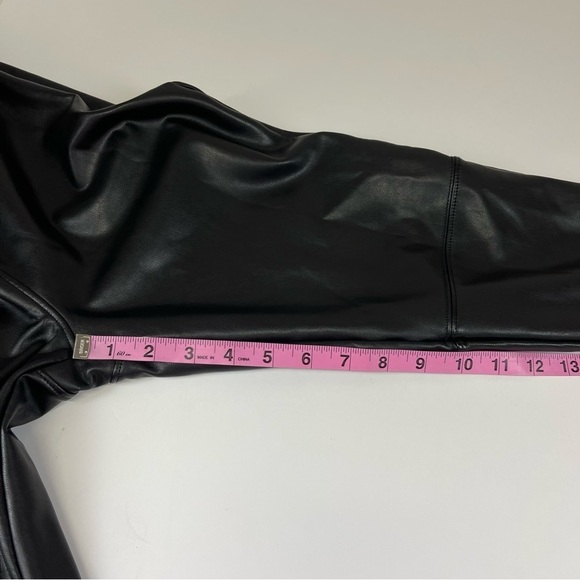 Abercrombie & Fitch Pants Womens Size Small Black Vegan Faux Leather Skinny Leg - Picture 12 of 13